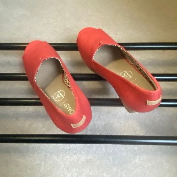 TOMS Women Michelle Peep Toe Wedge Sandals - NEW NWOB - Picture 5 of 10